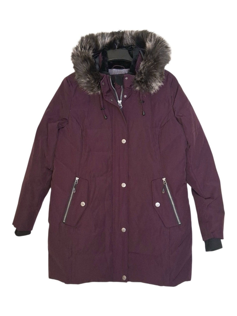 Arctic Expedition Hooded Down Parka Jacket Coat Sz Med Burgundy Like New Canada - Picture 2 of 16